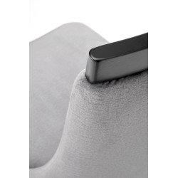 Scaun tapitat living/sufragerie Halmar Royal, cadru lemn, stil clasic, 50x61x94x49cm, catifea, gri