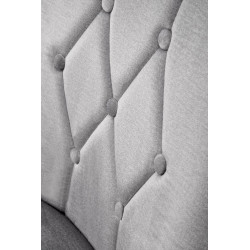 Scaun tapitat living/sufragerie Halmar Royal, cadru lemn, stil clasic, 50x61x94x49cm, catifea, gri