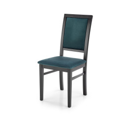 Scaun dining/bucatarie Halmar Sylwek 1, cadru lemn, stil clasic, 43x56x96x47cm, textil, verge/negru