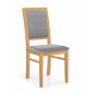 Scaun dining in stil clasic, cadru lemn, tapitat, 43x56x96x47 cm, gri, maro Scaun dining in stil clasic, cadru lemn, tapitat, 43x56x96x47 cm, gri, maro