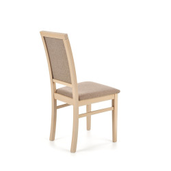 Scaun dining/bucatarie Halmar Sylwek 1, cadru lemn, stil clasic, 43x56x96x47cm, textil, gri/bej