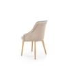 Scaun tapitat living/sufragerie Halmar Toledo 2, cadru lemn, stil clasic, 57x56x86x47cm, catifea, crem