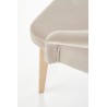 Scaun tapitat living/sufragerie Halmar Toledo 2, cadru lemn, stil clasic, 57x56x86x47cm, catifea, crem