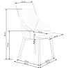 Scaun tapitat living/sufragerie Halmar Toledo 2, cadru lemn, stil clasic, 57x56x86x47cm, catifea, crem