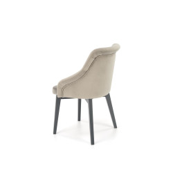 Scaun tapitat living/sufragerie Halmar Toledo 2, cadru lemn, stil clasic, 57x56x86x47cm, catifea, bej