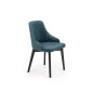 Scaun living Halmar Toledo 3, cadru lemn, stil clasic, spatar matlasat, 57x56x86x47 cm, tapiterie catifea verde