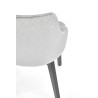 Scaun tapitat living/sufragerie Halmar Toledo 3, cadru lemn, stil clasic, spatar matlasat, 57x56x86x47cm, catifea, gri