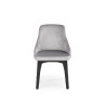 Scaun tapitat living/sufragerie Halmar Toledo 3, cadru lemn, stil clasic, spatar matlasat, 57x56x86x47cm, catifea, gri