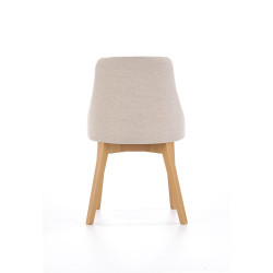 Scaun living/sufragerie Halmar Toledo, cadru lemn, stil clasic, 51x55x82x47cm, textil, crem