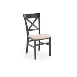 Scaun dining/bucatarie Halmar Tutti 2, cadru lemn, stil scandinav, 45x49x90x45cm, textil, negru/crem