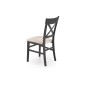 Scaun bucatarie, stofa clasica si lemn, 45x49x90 cm, bej, negru Scaun bucatarie, stofa clasica si lemn, 45x49x90 cm, bej, negru