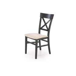 Scaun dining/bucatarie Halmar Tutti 2, cadru lemn, stil scandinav, 45x49x90x45cm, textil, negru/crem
