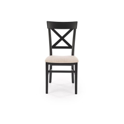 Scaun dining/bucatarie Halmar Tutti 2, cadru lemn, stil scandinav, 45x49x90x45cm, textil, negru/crem