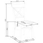 Scaun bucatarie, stofa clasica si lemn, 45x49x90 cm, bej, negru Scaun bucatarie, stofa clasica si lemn, 45x49x90 cm, bej, negru