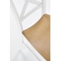 Scaun de dining sau bucatarie Halmar Tutti, cadru lemn, stil scandinav, lemn, alb si maro Scaun de dining sau bucatarie Halmar Tutti, cadru lemn, stil scandinav, lemn, alb si maro