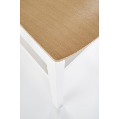 Scaun dining/bucatarie Halmar Tutti, cadru lemn, stil scandinav, 44x56x90x45cm, lemn, alb/maro