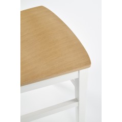 Scaun dining/bucatarie Halmar Tutti, cadru lemn, stil scandinav, 44x56x90x45cm, lemn, alb/maro