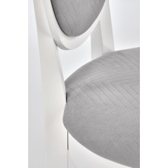 Scaun dining/bucatarie Halmar Velo, cadru lemn, stil clasic, 44x53x96x47cm, lemn, alb/gri