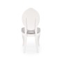 Scaun pentru dining si bucatarie, cadru din lemn, spatar oval, 44x53x96x47 cm, alb/gri Scaun pentru dining si bucatarie, cadru din lemn, spatar oval, 44x53x96x47 cm, alb/gri