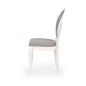 Scaun pentru dining si bucatarie, cadru din lemn, spatar oval, 44x53x96x47 cm, alb/gri Scaun pentru dining si bucatarie, cadru din lemn, spatar oval, 44x53x96x47 cm, alb/gri