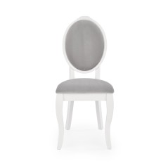 Scaun dining/bucatarie Halmar Velo, cadru lemn, stil clasic, 44x53x96x47cm, lemn, alb/gri
