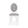Scaun dining/bucatarie Halmar Velo, cadru lemn, stil clasic, 44x53x96x47cm, lemn, alb/gri
