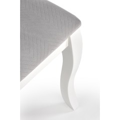 Scaun dining/bucatarie Halmar Velo, cadru lemn, stil clasic, 44x53x96x47cm, lemn, alb/gri
