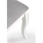 Scaun pentru dining si bucatarie, cadru din lemn, spatar oval, 44x53x96x47 cm, alb/gri Scaun pentru dining si bucatarie, cadru din lemn, spatar oval, 44x53x96x47 cm, alb/gri