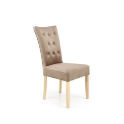 Scaun living/sufragerie Halmar Vermont, cadru lemn, stil clasic, 48x69x98x48cm, textil, maro