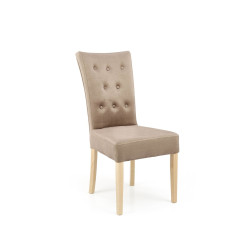 Scaun living/sufragerie Halmar Vermont, cadru lemn, stil clasic, 48x69x98x48cm, textil, maro