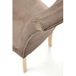 Scaun living/sufragerie Halmar Vermont, cadru lemn, stil clasic, 48x69x98x48cm, textil, maro