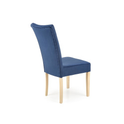 Scaun tapitat living/sufragerie Halmar Vermont, cadru lemn, stil clasic, 48x69x98x48cm, catifea, albastru