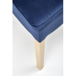 Scaun tapitat living/sufragerie Halmar Vermont, cadru lemn, stil clasic, 48x69x98x48cm, catifea, albastru