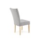 Scaun pentru living, tapitat, design clasic, cadru lemn, 48x69x98x48 cm, catifea, gri Scaun pentru living, tapitat, design clasic, cadru lemn, 48x69x98x48 cm, catifea, gri