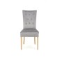 Scaun pentru living, tapitat, design clasic, cadru lemn, 48x69x98x48 cm, catifea, gri Scaun pentru living, tapitat, design clasic, cadru lemn, 48x69x98x48 cm, catifea, gri