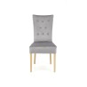 Scaun tapitat living/sufragerie Halmar Vermont, cadru lemn, stil clasic, 48x69x98x48cm, catifea, gri