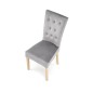 Scaun pentru living, tapitat, design clasic, cadru lemn, 48x69x98x48 cm, catifea, gri Scaun pentru living, tapitat, design clasic, cadru lemn, 48x69x98x48 cm, catifea, gri