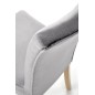 Scaun pentru living, tapitat, design clasic, cadru lemn, 48x69x98x48 cm, catifea, gri Scaun pentru living, tapitat, design clasic, cadru lemn, 48x69x98x48 cm, catifea, gri