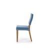 Scaun tapitat living/sufragerie Halmar Wenanty, cadru lemn, stil clasic, 43x56x91x48cm, catifea, albastru