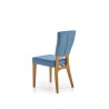 Scaun tapitat living/sufragerie Halmar Wenanty, cadru lemn, stil clasic, 43x56x91x48cm, catifea, albastru