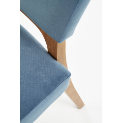 Scaun tapitat living/sufragerie Halmar Wenanty, cadru lemn, stil clasic, 43x56x91x48cm, catifea, albastru