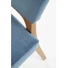 Scaun tapitat living/sufragerie Halmar Wenanty, cadru lemn, stil clasic, 43x56x91x48cm, catifea, albastru