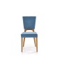 Scaun tapitat pentru living, stil clasic, 43x56x91x48cm, catifea, cadru lemn, albastru Scaun tapitat pentru living, stil clasic, 43x56x91x48cm, catifea, cadru lemn, albastru