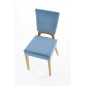Scaun tapitat pentru living, stil clasic, 43x56x91x48cm, catifea, cadru lemn, albastru Scaun tapitat pentru living, stil clasic, 43x56x91x48cm, catifea, cadru lemn, albastru