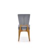 Scaun tapitat living/sufragerie Halmar Wenanty, cadru lemn, stil clasic, 43x56x91x48cm, catifea, gri