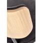 Scaun tapitat living/sufragerie Halmar Smart, cadru lemn, stil scandinav, 50x53x82cm, catifea, negru