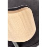 Scaun tapitat living/sufragerie Halmar Smart, cadru metal, stil scandinav, 50x53x82cm, catifea, negru