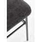 Scaun tapitat living/sufragerie Halmar Smart, cadru lemn, stil scandinav, 50x53x82cm, catifea, negru