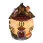Lampa solara decorativa forma casuta, LED alb cald, design vesel, 17.5 cm, IP44