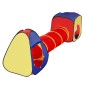 Cort de joaca pentru copii, 3 in 1, pliabil, tunel legatura, 300x80x86 cm, poliester, geanta transport